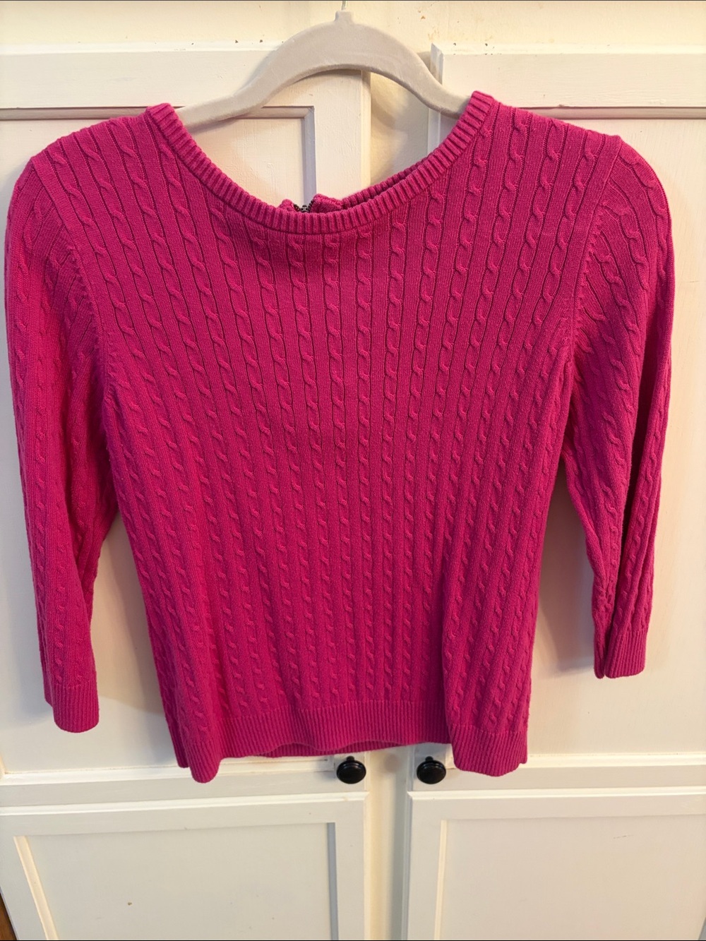 Limited Women’s Cable Knit Sweater - Fuchsia Pink Size Medium
